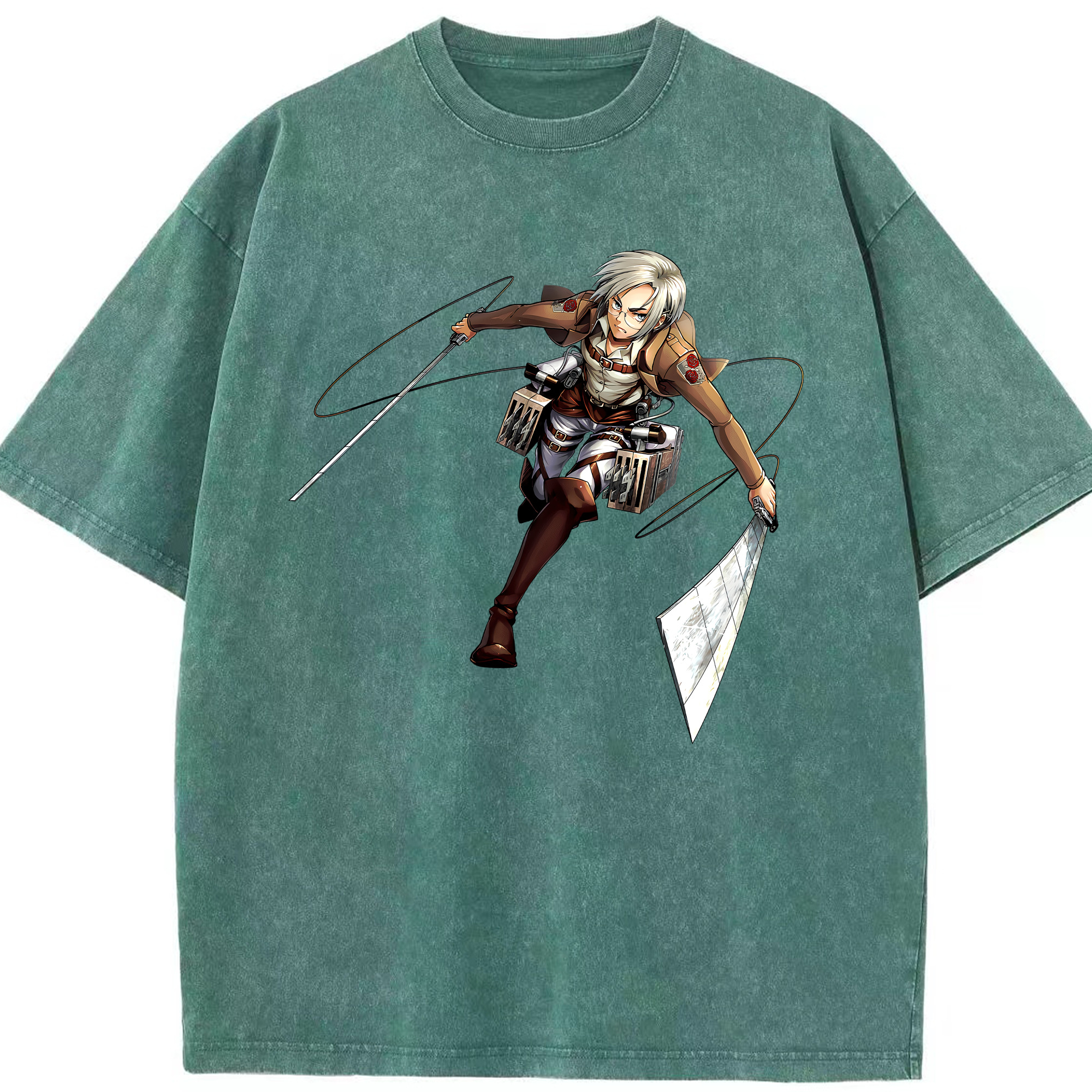（画像用）  綿100% ヴィンテージ風 半袖Tシャツ（フロントプリント）